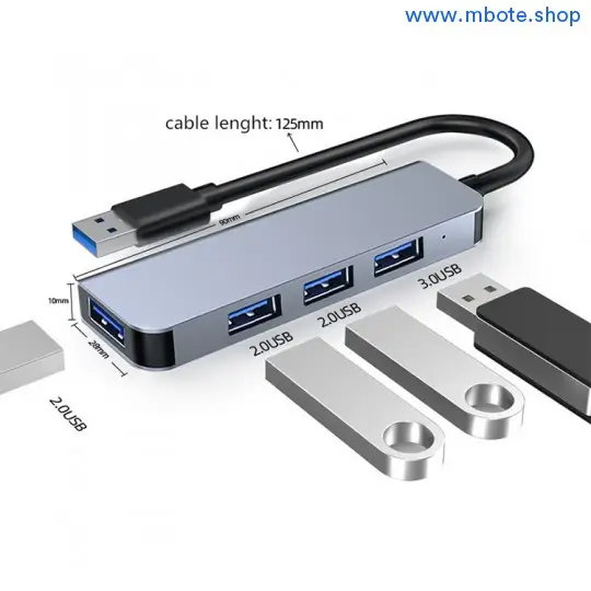 USB vers USB 4 ports USB-