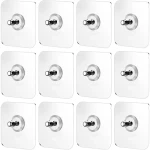 10 Crochets mureaux transparent - Vis Adhésives Détachables Mural Clous de Suspension Collants Crochets Auto Adhésifs sans Trace Aucun perçage vis autocollant - Vue 2