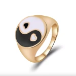 Bague Yin Yang Gossip pour hommes et femmes, anneau Antique sur MboteShop