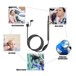 Caméra Otoscope visuel HD - 3 en 1 USB type C - endoscope oreilles. - Vue 3