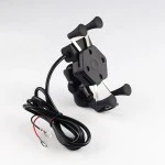 Chargeur de SmartPhone monté sur Guidon de Vélo moteur utilisant l'électricité de la Moto sur Mbote Shop