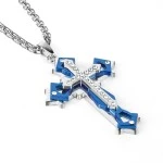 Collier Croix en 3D - Plusieurs couleurs sur Mbote Shop