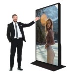 Ecran publicitaire tactile verticale. 75 pouces plein écran. Avec verre de protection anti-casse. sur Mbote Shop