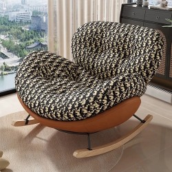 Fauteuil à Bascule Luxueux avec Tissu à Motifs Modernes sur MboteShop