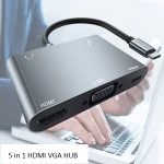 Hub Type-C vers VGA HDMI USB Audio et Charge-PD 100 Watt sur Mbote Shop