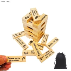 Jeu de Tour de Blocs Coquins pour Couples - 48 pièces - Jeu pour adultes - Lust Tower - Vue 3