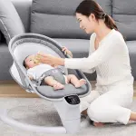 Lit balançoire pour bébé - Balançoire électrique musicale pour nouveau-née - avec moustiquaire - balance pour bébé sur Mbote Shop