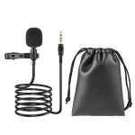 Microphone à pince filaire pour téléphone et ordinateur câble 1.5 mètres - coupe-vent sur MboteShop