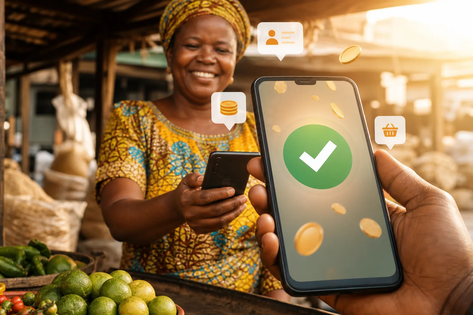 Paiement mobile reçu sur smartphone